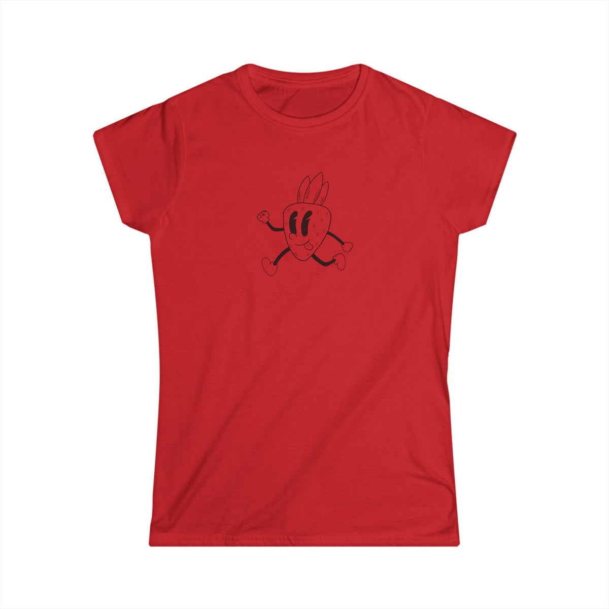 Silly Strawberry Fitted Tee by Anna Feeney